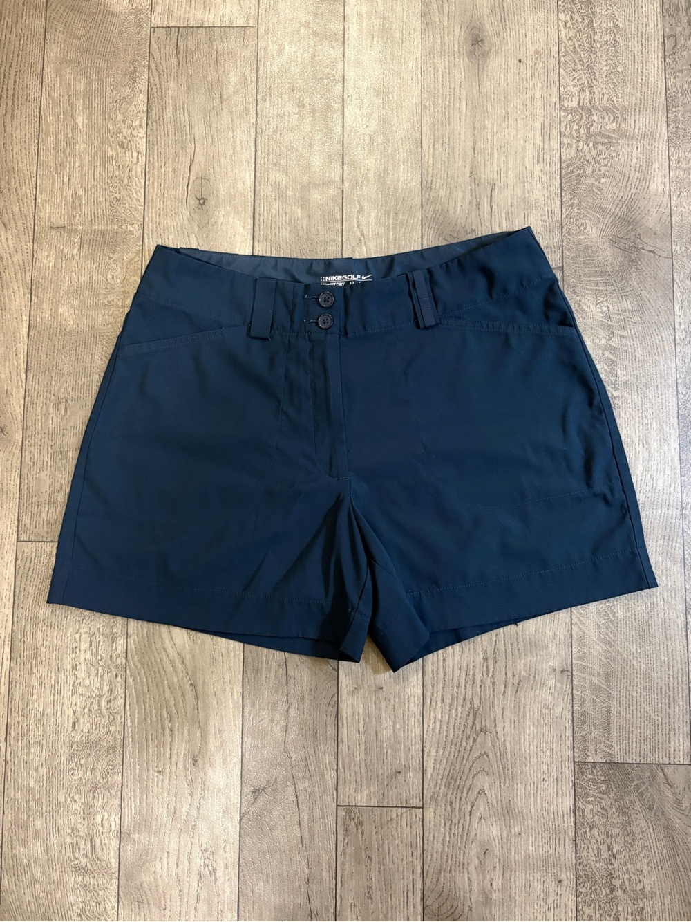 Nike Golf Women's Navy Athletic Shorts with Double-Button Waist